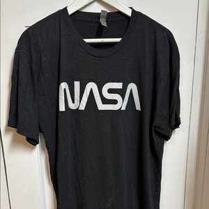 Next Black and White Short Sleeve Tee with NASA Logo